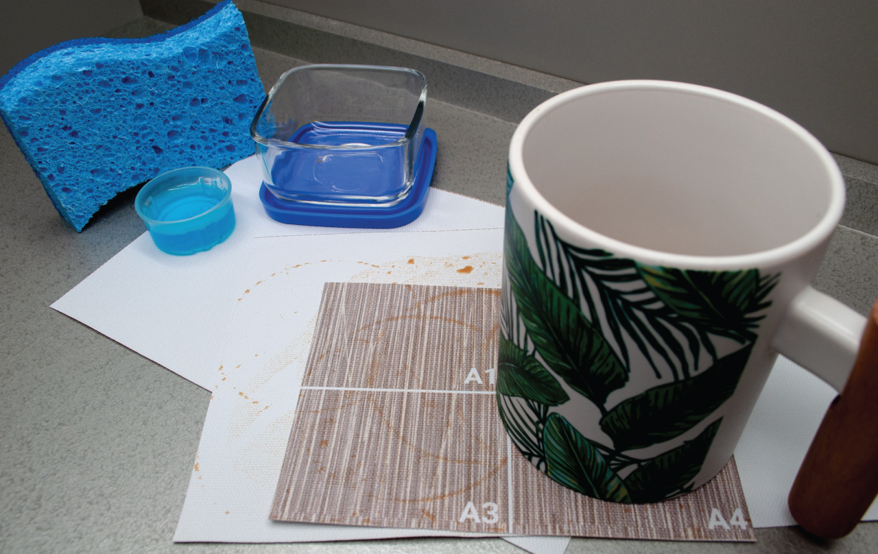 Image of cleaning supplies for wallpaper
